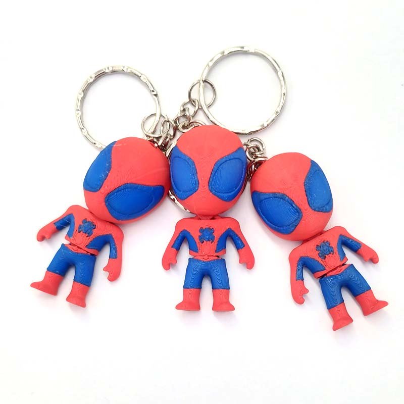 Llavero Hombre Araña Flexible Impresión 3D